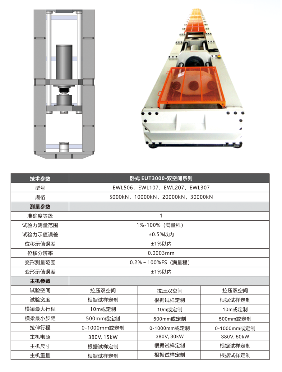 臥式拉力試驗(yàn)機(jī)型號WAL-300KN/500KN/600KN/1000KN